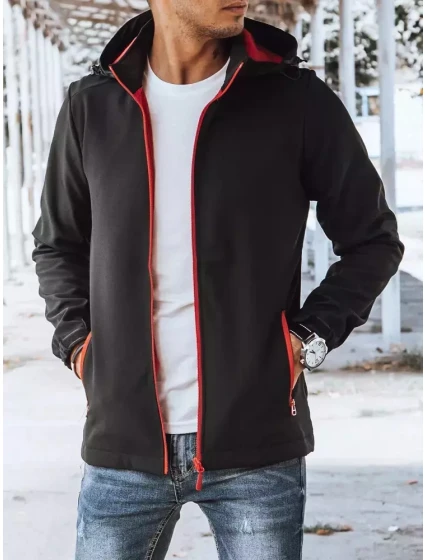 Pánská softshellová bunda černá Dstreet TX4173 Pánská softshellová bunda černá Dstreet TX4173