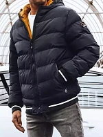 Pánska obojstranná zimná bunda tmavomodrá FashionStreet TX4196