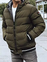Pánska obojstranná zimná bunda zelená FashionStreet TX4199