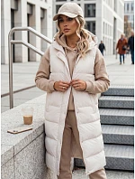 Dámska prešívaná vesta ELLA beige FashionStreet TY3033 Dámska prešívaná vesta ELLA beige FashionStreet TY3033