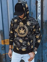 Pánska mikina s potlačou čierna FashionStreet BX5318