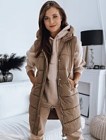 Dámska prešívaná vesta NOELIA camel FashionStreet TY3131