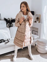 Dámsky prešívaný kabát LONDON PREMIUM camel FashionStreet TY3346