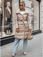 Dámský prošívaný kabát PREMIUM camel Dstreet model 21966468 - FashionStreet Dámský prošívaný kabát PREMIUM camel Dstreet model 21966468 - FashionStreet
