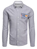 Pánska sivá košeľa FashionStreet DX2286