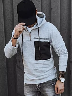 Pánska sivá mikina FashionStreet BX5465