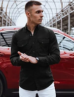 Pánska čierna košeľa Jenille FashionStreet DX2373