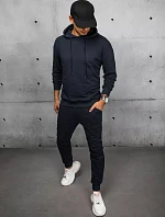 Pánska neizolovaná mikina s kapucňou, tmavomodrá, FashionStreet AX0674