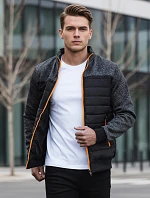 Pánska prechodná prešívaná bunda čierna FashionStreet TX4395