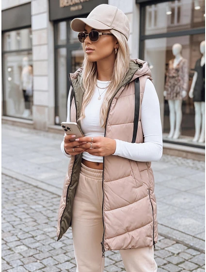 Dámská velbloudí oboustranná vesta Dstreet model 21970087 - FashionStreet