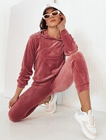 Ružové velúrové dámske tepláky Vogue FashionStreet AY0877
