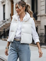 Dámska krémová vesta z ovčej kože BEEWARM FashionStreet TY3801