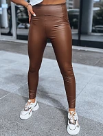 Dámske voskované legíny WAXED CHIC chocolate FashionStreet UY1563