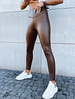 Dámske voskované legíny JEWELS hnedé FashionStreet UY1702