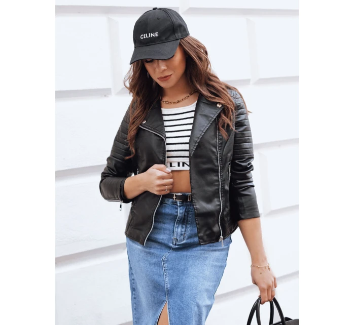 dámská kožená bunda ramones černá model 21971523 - Dstreet dámská kožená bunda ramones černá model 21971523 - Dstreet