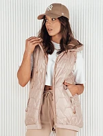 Dámska prešívaná vesta COLINE zlatá FashionStreet TY4117