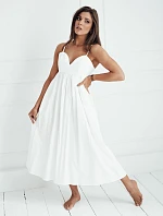 Bavlnené midi šaty ELIENE white FashionStreet EY2444