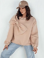 Dámska nadrozmerná mikina BOWLOOP béžová FashionStreet BY1262