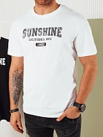 Pánske biele tričko s potlačou FashionStreet RX5374