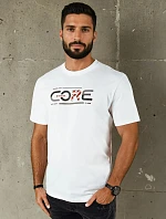 Pánske bavlnené tričko s potlačou biele FashionStreet RX5418