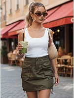 Dámska mini sukňa QUILLA zelená FashionStreet CY0438
