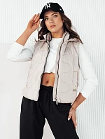 Dámska prešívaná vesta TREOS svetlo šedá FashionStreet TY4217