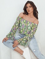 Dámska pruhovaná blúzka SPRIAN green FashionStreet RY2464