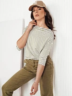 Dámska pruhovaná blúzka APRICALE white FashionStreet RY2480