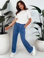 Dámske nohavice so širokými nohavicami ASTERS navy blue FashionStreet UY2034