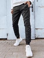 Pánske tmavosivé tepláky FashionStreet UX4279