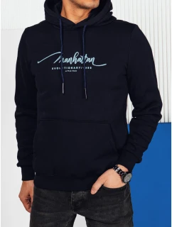 Pánská mikina s kapucí tmavě modrá Dstreet BX5704