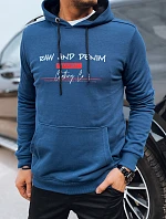 Pánska modrá mikina s potlačou FashionStreet BX5708