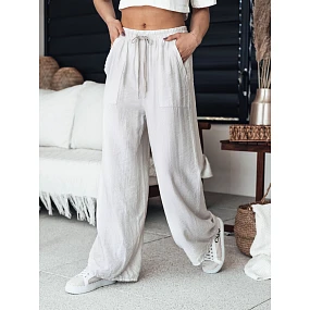 dámské široké kalhoty světle béžové Dstreet model 21977039 - FashionStreet