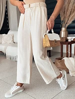 Dámske zvonové nohavice CHIMAS ecru FashionStreet UY2109