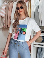 Dámske bavlnené tričko s potlačou KINDBE white FashionStreet RY2614