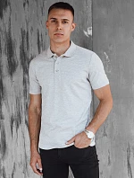 Pánska svetlosivá polokošeľa FashionStreet PX0597
