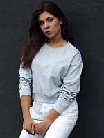 CASUALVIBE dámska klasická mikina svetlo šedá FashionStreet BY1300