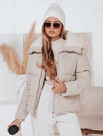 Dámska zimná manšestrová bunda TRENDYGLAM béžová FashionStreet TY4358