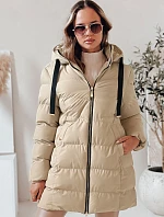 Dámska zimná bunda s kapucňou GABRIELLE beige FashionStreet TY4365