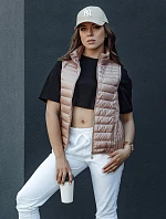 Dámska prešívaná vesta so stojačikom STYLISHZ ružová FashionStreet TY4449