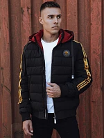Pánska prešívaná zimná bunda s kapucňou čierna FashionStreet TX4863