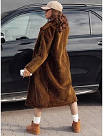 Dámský zimní kabát GLAMFUR s dlouhou kožešinou camel FashionStreet TY4699 Dámský zimní kabát GLAMFUR s dlouhou kožešinou camel FashionStreet TY4699