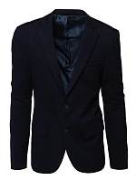 Pánske jednoradové sako v tmavomodrej farbe FashionStreet MX0632