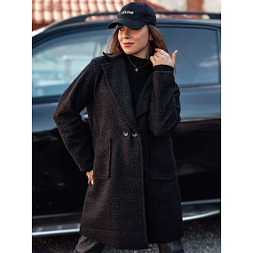 Dámsky nadrozmerný dlhý kabát BARALITE z jahňacej kože čierny FashionStreet NY0709 Dámsky nadrozmerný dlhý kabát BARALITE z jahňacej kože čierny FashionStreet NY0709