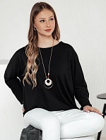 LOOSEFEMME dámska oversize blúzka s príveskom s čiernou FashionStreet RY2705