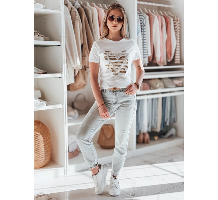 Dámske tričko so srdcom MARISS biele Dstreet RY2739 Dámske tričko so srdcom MARISS biele Dstreet RY2739