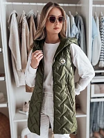 Dámska prechodná prešívaná vesta GRANDI zelená FashionStreet TY4827