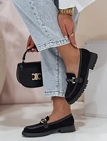 Dámske mokasíny s plochou podrážkou LOFINKA black FashionStreet ZY0798