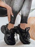 Dámske tenisky na vysokej platforme BEASTAR black FashionStreet ZY0831