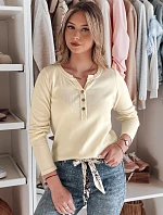 Dámske tričko s dlhým rukávom FELORIA light beige FashionStreet RY2776